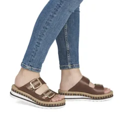Rieker Brown Wedge Sandal|V795524BR