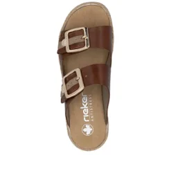 Rieker Brown Wedge Sandal|V795524BR