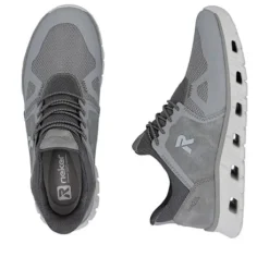 Rieker Grey Comfort Generous Fit Trainer|0435540