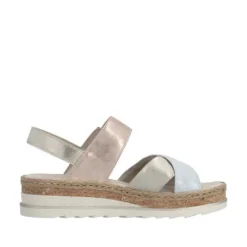 Rieker Metallic Strap Wedge Sandal|V795190