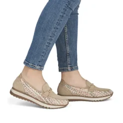 Rieker Multi Beige Comfort Wide Fit Loafer|4904262