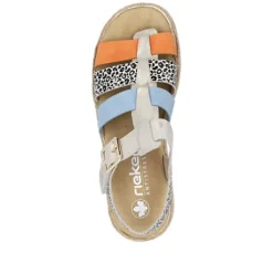 Rieker Multi Strap Mini Wedge Sandal|V790490