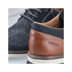 Rieker Navy and Tan Comfort Shoe|1442514