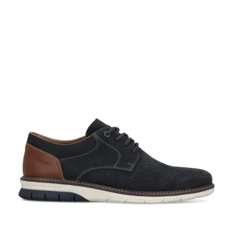 Rieker Navy and Tan Comfort Shoe|1442514