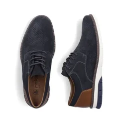 Rieker Navy and Tan Comfort Shoe|1442514