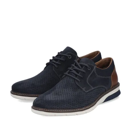Rieker Navy and Tan Comfort Shoe|1442514
