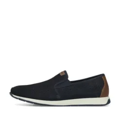 Rieker Navy and Tan Comfort Slip On|1195514