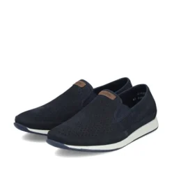 Rieker Navy and Tan Comfort Slip On|1195514