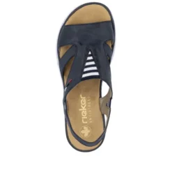 Rieker Navy Comfort Strap Sandal|V44Y514N