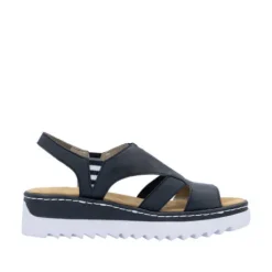 Rieker Navy Comfort Strap Sandal|V44Y514N