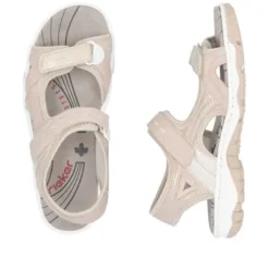 Rieker Soft Pink Comfort Velcro Sandal|6886631P