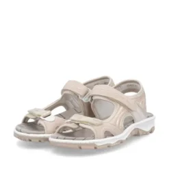 Rieker Soft Pink Comfort Velcro Sandal|6886631P
