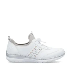 Rieker Sporty White Slip On Trainer|L325980