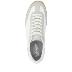 Rieker White and Grey Trendy Trainer|U400080
