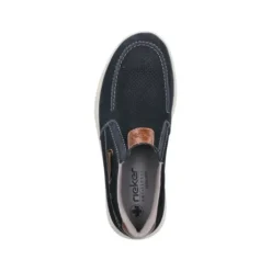 Rieker Wide Fit Navy Comfort Slip On|1696814