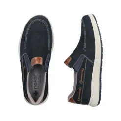 Rieker Wide Fit Navy Comfort Slip On|1696814