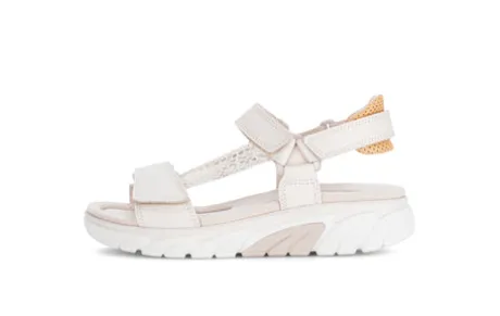 Rolling Soft Cream and Snake Print Wedge Sandal|8683354