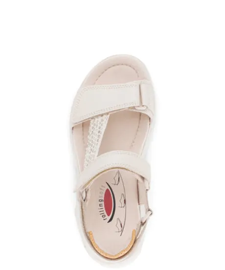 Rolling Soft Cream and Snake Print Wedge Sandal|8683354