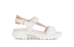 Rolling Soft Cream and Snake Print Wedge Sandal|8683354