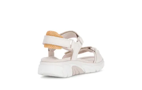 Rolling Soft Cream and Snake Print Wedge Sandal|8683354