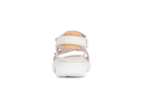 Rolling Soft Cream and Snake Print Wedge Sandal|8683354