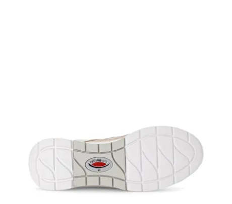 Rolling Soft Metallic Leather and Fabric Trainer|8692553