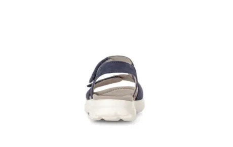 Rolling Soft Navy Wedge Suede Sandal|8681536