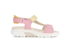 Rolling Soft Pink and Yellow Wedge Sandal|8683359
