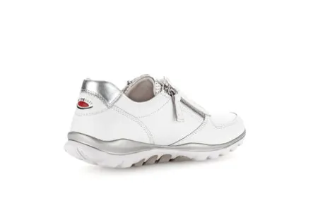 Rolling Soft White and Silver Comfort Trainer|8696851W