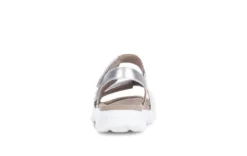 Rolling Soft White and Silver Mini Wedge Sandal|8681351