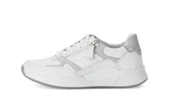Rolling Soft White and Silver Mini Wedge Trainer|8695850