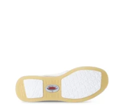 Rolling Soft White and Taupe Wedge Trainer|8695852