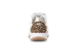 Rolling Soft White, Gold and Leo Print Trainer|8687853