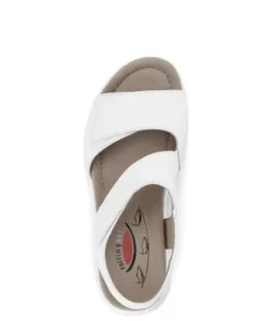 Rolling Soft White Strap Wedge Sandal|8681550