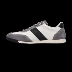 Salamander Light Grey Leather Trainer|E31AWA0312