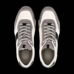 Salamander Light Grey Leather Trainer|E31AWA0312