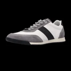 Salamander Light Grey Leather Trainer|E31AWA0312