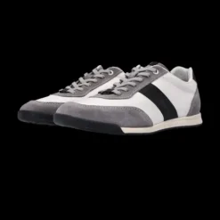 Salamander Light Grey Leather Trainer|E31AWA0312