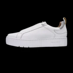 Salamander White Leather Platform Trainer|F31ARP0320