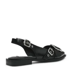Steve Madden Black Leather Sling Back| 11003901BK