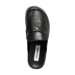 Steve Madden Black Leather Slip On| 11005393B