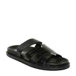 Steve Madden Black leather Strap Sandal|12000835BL
