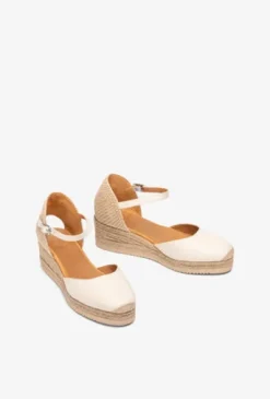 Unisa Beige Leather Espadrille |CISCAIV