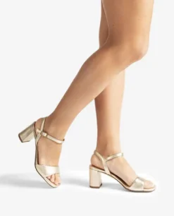 Unisa Gold Block HeelSandal|MORATY26G