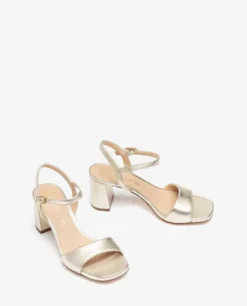 Unisa Gold Block HeelSandal|MORATY26G