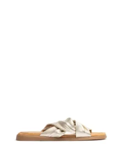 Unisa Gold Flat Sandal|CAMBYG