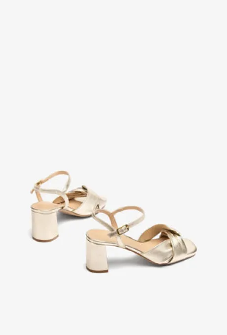 Unisa Gold Leather Sandal |MEDWAYG