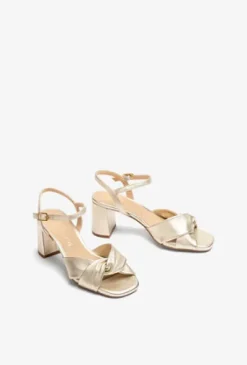 Unisa Gold Leather Sandal |MEDWAYG