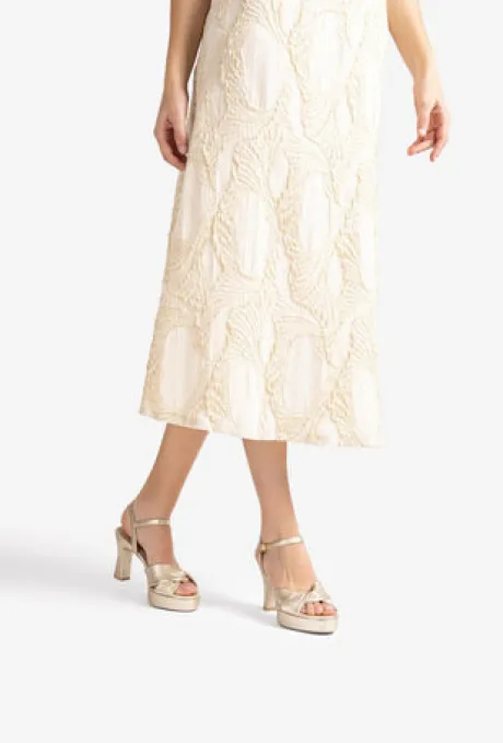 Unisa Gold Platform Sandal|ONOAG