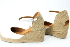 Unisa White Leather Espadrille|CACE26W
